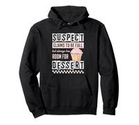 Funny Sweets Lover Claims Full But Always Room for Dessert Pullover Hoodie