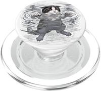 Funny Swimming Cat - Keep Your Chin Up Feeling Overwhelmed PopSockets PopGrip for MagSafe
