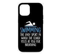 Funny Swimming Coach Yells Breathing Swimmer Swim Team Case for iPhone 12/12 Pro