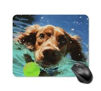 Funny Swimming Dog Square Mouse Pad Portable Computer Mousepad with Non-Slip Rubber Base 20 * 25cm Ultra-Thin Gaming Mouse Mat for Computer Laptop Office Desk Accessories