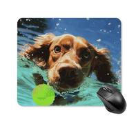 Funny Swimming Dog Square Mouse Pad Portable Computer Mousepad with Non-Slip Rubber Base 25 * 30cm Ultra-Thin Gaming Mouse Mat for Computer Laptop Office Desk Accessories