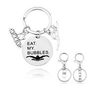 Funny Swimming Keychain Gifts for Coach Instructor Swim Team Trainer Humorous Inspirational Swimmer Keyring for Backpack Bag Wallet Swimming Stuff Accessory Swim Pool Party Favor Women Men