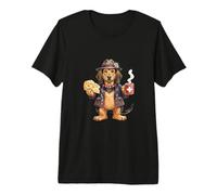 Funny Swiss Running Dog Coffee Cheese Switzerland Flag Premium T-Shirt