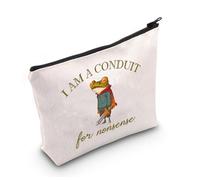 Funny Sword Frog Lover Makeup Bag I Am a Conduit for Nonsense Cosmetic Bag Weirdcore Sayings Gift for Her BFF (I Am a Conduit)