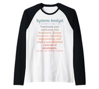 Funny Systems Analyst Raglan Baseball Tee