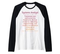 Funny Systems Analyst Raglan Baseball Tee