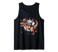 Funny T-Rex Axolotl Thanksgiving Pilgrim Fun Turkey Outfit Tank Top
