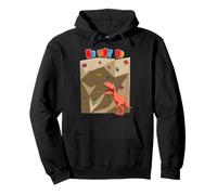 Funny T-Rex Dinosaur - Bouldering and Rock Climbing Gift Pullover Hoodie