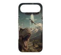 Funny T-Rex Selfie UFO Alien Forest Chase Dinosaur Abduction Case for iPhone Air