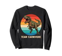 Funny T Rex Team Carnivore Dinosaur Retro Sunset Sweatshirt