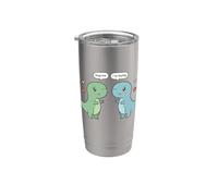Funny T Rex Valentine Couple Hug Me Meme Dinosaur Love Pixel Stainless Steel Insulated Tumbler