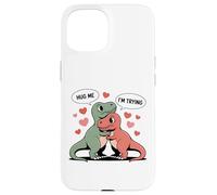 Funny T Rex Valentine Hug Meme Short Arms Dinosaur Love Case for iPhone 15