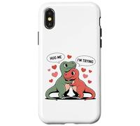 Funny T Rex Valentine Hug Meme Short Arms Dinosaur Love Case for iPhone X/XS