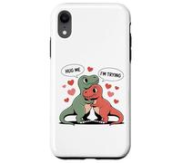 Funny T Rex Valentine Hug Meme Short Arms Dinosaur Love Case for iPhone XR