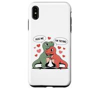 Funny T Rex Valentine Hug Meme Short Arms Dinosaur Love Case for iPhone XS Max