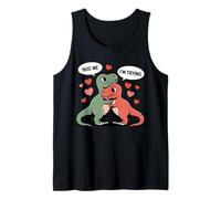 Funny T Rex Valentine Hug Meme Short Arms Dinosaur Love Tank Top