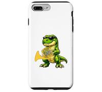Funny T-Rex Wearing Sunglasses Playing French Horn Case for iPhone 7 Plus/8 Plus