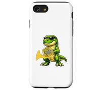 Funny T-Rex Wearing Sunglasses Playing French Horn Case for iPhone SE (2020) / 7/8