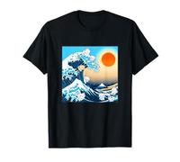 Funny T-Shirt, Cats, Ukiyo-e, Sea, Men's, Cat Lovers, Goods, Funny, Clothes, Present, Cat Servant T-Shirt