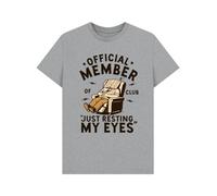 Funny T-Shirt Just Resting My Eyes Graphic Tee Sleep Lovers, Funny Resting My Eyes T-Shirt for Men - Sleep Lover Nap Graphic Tee - Novelty Tired Humor Gift Athletic Grey