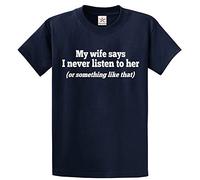 Funny T Shirt, My Wife Isn't Always Right but When she is, It's Usually All The time S-2XL Novelty t Shirt Classic Funny t Shirt Funny Slogan Printed T Shirt