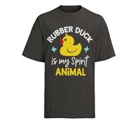 Funny T Shirt Rubber Duck is My Spirit Animal Immature Childish Novelty Slogan Black/XL