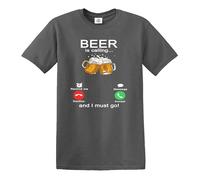 Funny T-Shirts Beer is Calling me Funny Party Tshirt Novelty Men's Tee