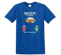 Funny T-Shirts Beer is Calling me Funny Party Tshirt Novelty Men's Tee