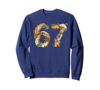 Funny Tabby Cats 6 7 Meme Six Seven Love Alley Cats Sweatshirt