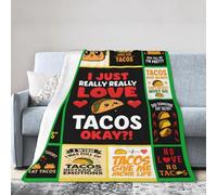 Funny Taco Blanket for Kid Baby Throw Blanket Soft Cozy Warm Fuzzy Fleece Bedroom Decor Blanket Gifts for Girls Adults Couch Sofa Bedding 50"x40"