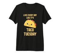 Funny Taco Live Every Day Like It's Taco Tuesday Cute Food Premium T-Shirt