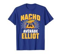 Funny Taco Personalized Name Nacho Average Elliot T-Shirt, Men, Royal Blue, 3X-Large