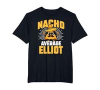 Funny Taco Personalized Name Nacho Average Elliot T-Shirt, Men's Big and Tall, Black, 6X Tall