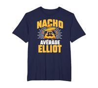Funny Taco Personalized Name Nacho Average Elliot T-Shirt, Men's Big and Tall, Navy Blue, 6X Tall