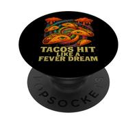 Funny Taco Psychedelic Food Lover Trippy Festival Party PopSockets Adhesive PopGrip