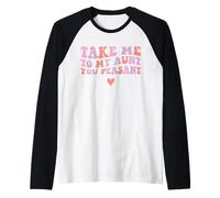 Funny Take Me to My Aunt You Peasant Aunt Lovers Aunti Raglan Baseball Tee