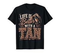 Funny Tanning Life is Better with A Tan Self Spray Beauty Value Graphic T-Shirt, Men, Black, XL