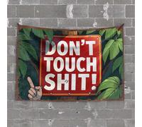 Funny Tapestry Don't Touch Anything: A Jungle Warning Sign Tapestry Decor for Man Cave Bar for Man Cave(75X100CM)