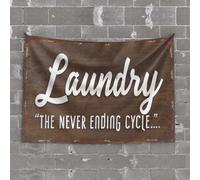 Funny Tapestry Laundry: The Never-Ending Cycle Tapestry Funny Home Decor Wall Tapestry College(100X150CM)