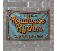 Funny Tapestry Roadhouse Rhythm: A Musical Journey Through Time Tapestry Decor for Man Cave Bar for Man Cave(75X100CM)