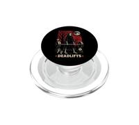 Funny Tarot Card Deadlifts Gym Workout Black PopSockets PopGrip for MagSafe