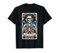 FUNNY TAROT CARD THE GAMER SKELETON PLAYING VIDEO GAMES T-Shirt