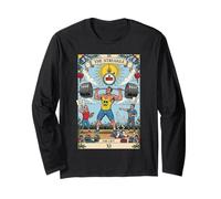 Funny Tarot Card The Struggle Lift Gym Workout Occult Long Sleeve T-Shirt