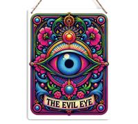 Funny Tarot Card Wall Art Decor, Rustic Evil Eye Hanging Sign, Sarcastic Witch Stuff, Witchcraft Supplies, Witchy Decor, Farmhouse Wall Hanging, Wooden Sign for Home Office, Bedroom, Living Room
