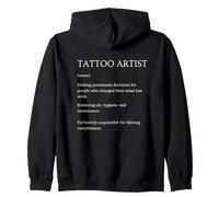 Funny Tattoo Artist Definition Sarcastic Dictionary Zip Hoodie