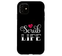 Funny Tattoo Style Scrub Life For Nurses Frontline Workers Case for iPhone 11