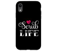 Funny Tattoo Style Scrub Life For Nurses Frontline Workers Case for iPhone XR