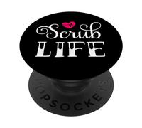 Funny Tattoo Style Scrub Life For Nurses Frontline Workers PopSockets Adhesive PopGrip