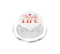 Funny Tattoo Style Scrub Life For Nurses Frontline Workers PopSockets PopGrip for MagSafe