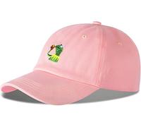 Funny Tea Frog Embroidered Baseball Cap, Cotton Dad Adjustable Casual Sun Trucker Hat (UK, Alpha, One Size, Pink)